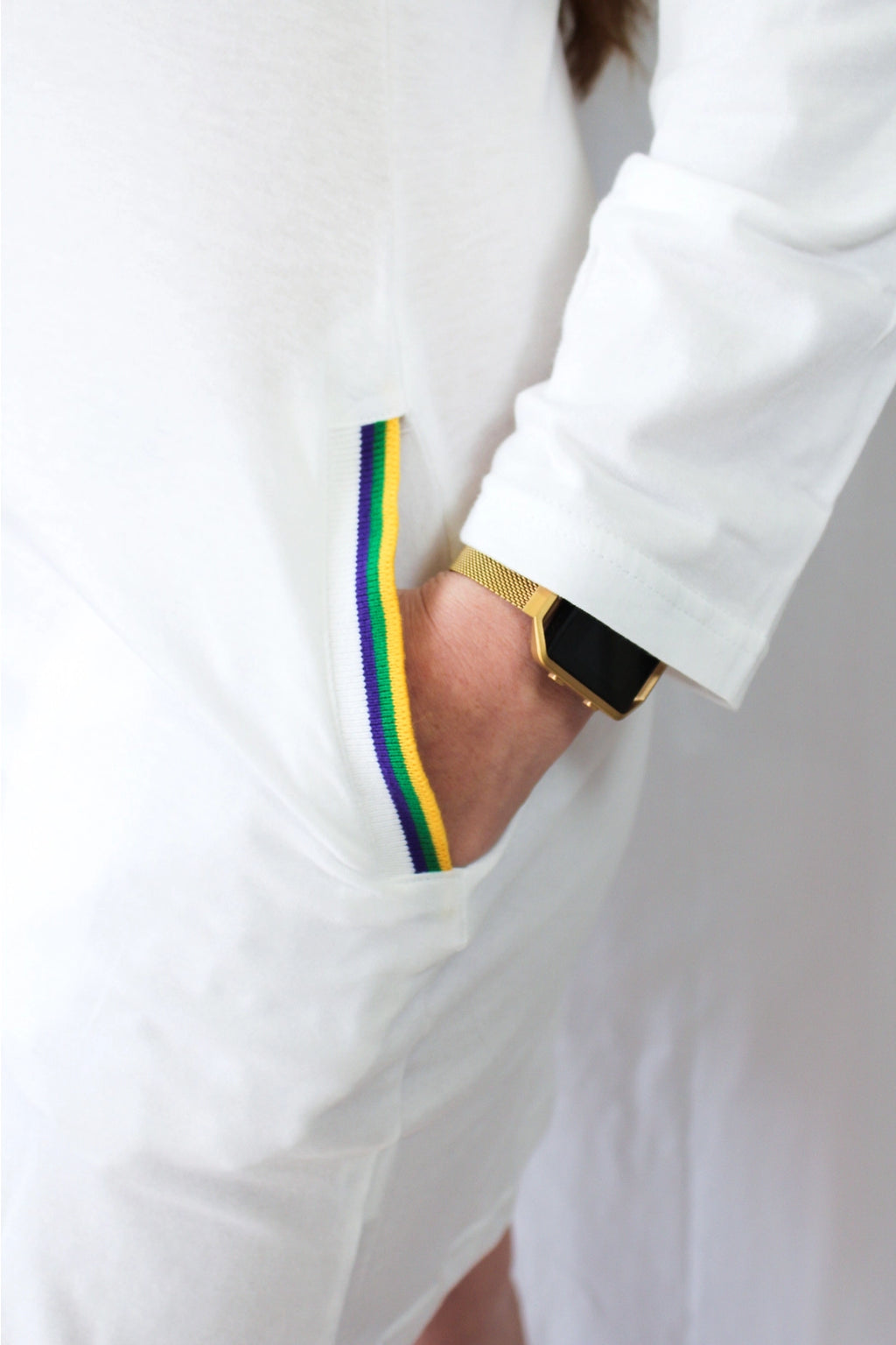 Mardi Gras Stripe Polo Dress