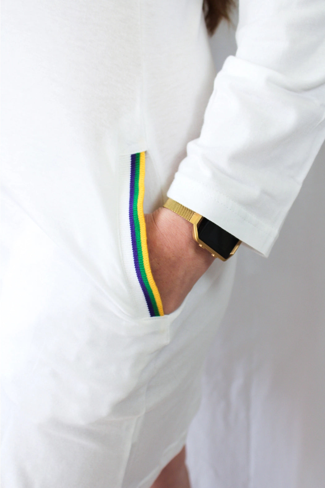 Mardi Gras Stripe Polo Dress