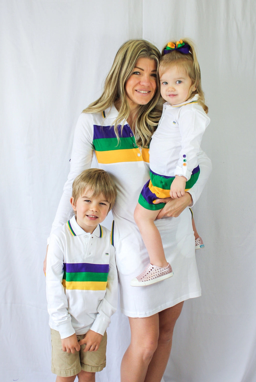 Mardi Gras Stripe Polo Dress