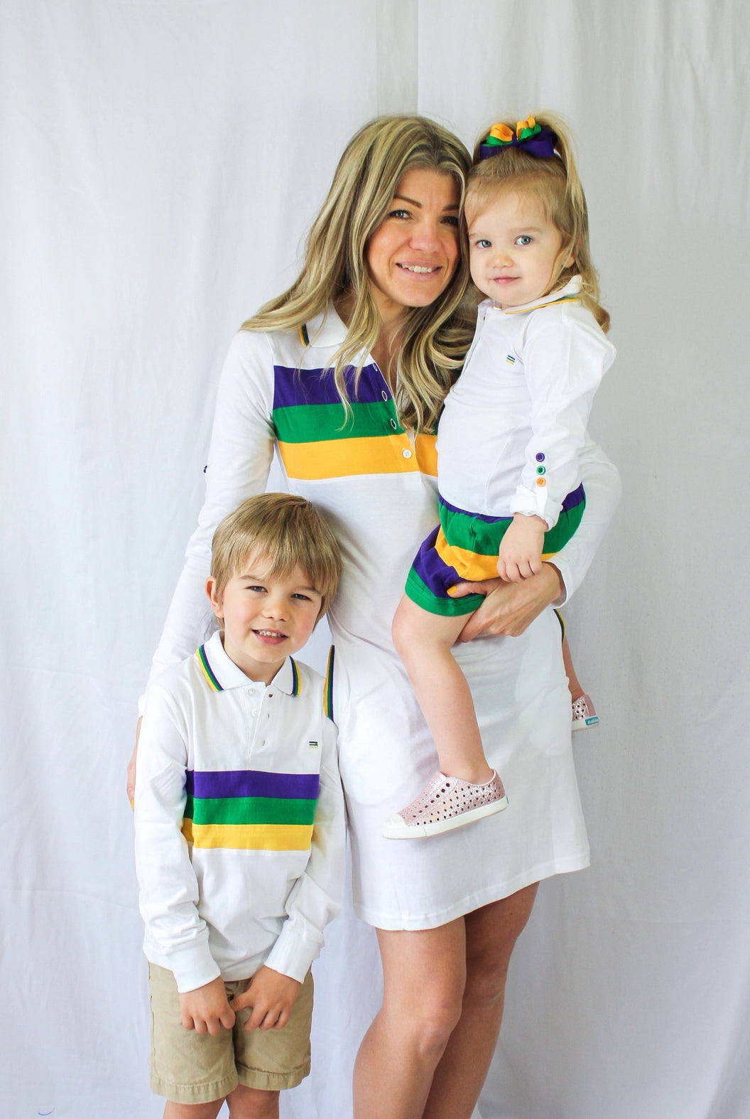 Mardi Gras Stripe Polo Dress