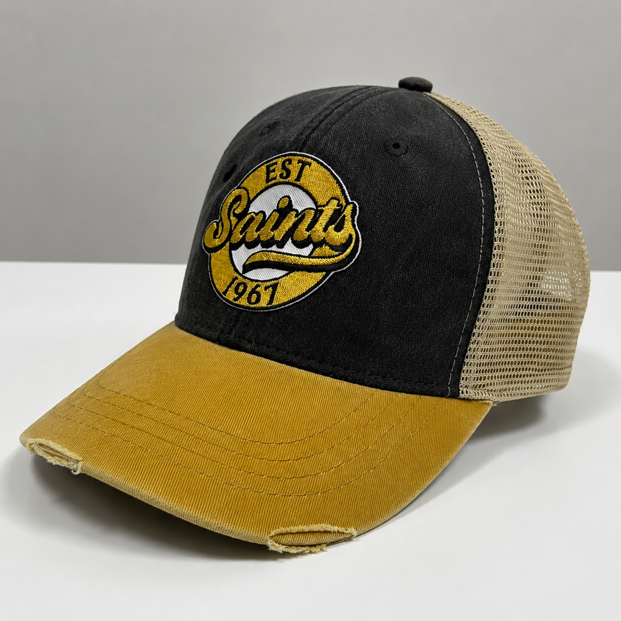 EST. 1967 Saints Vintage Trucker Hat