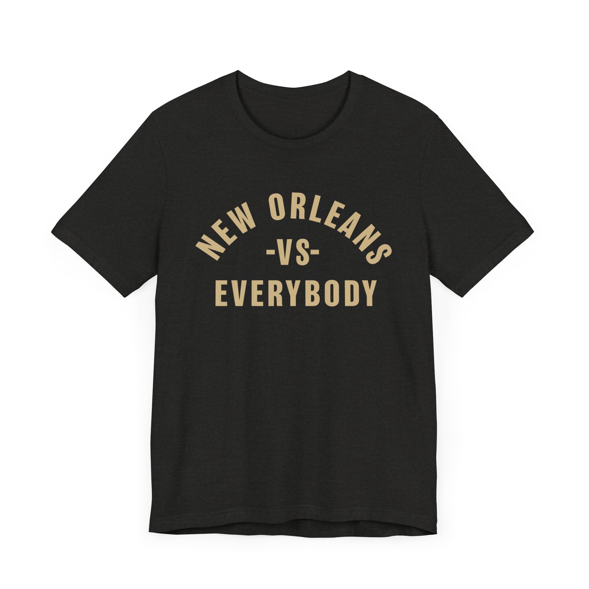 New Orleans vs Everybody Black Heather T-Shirt