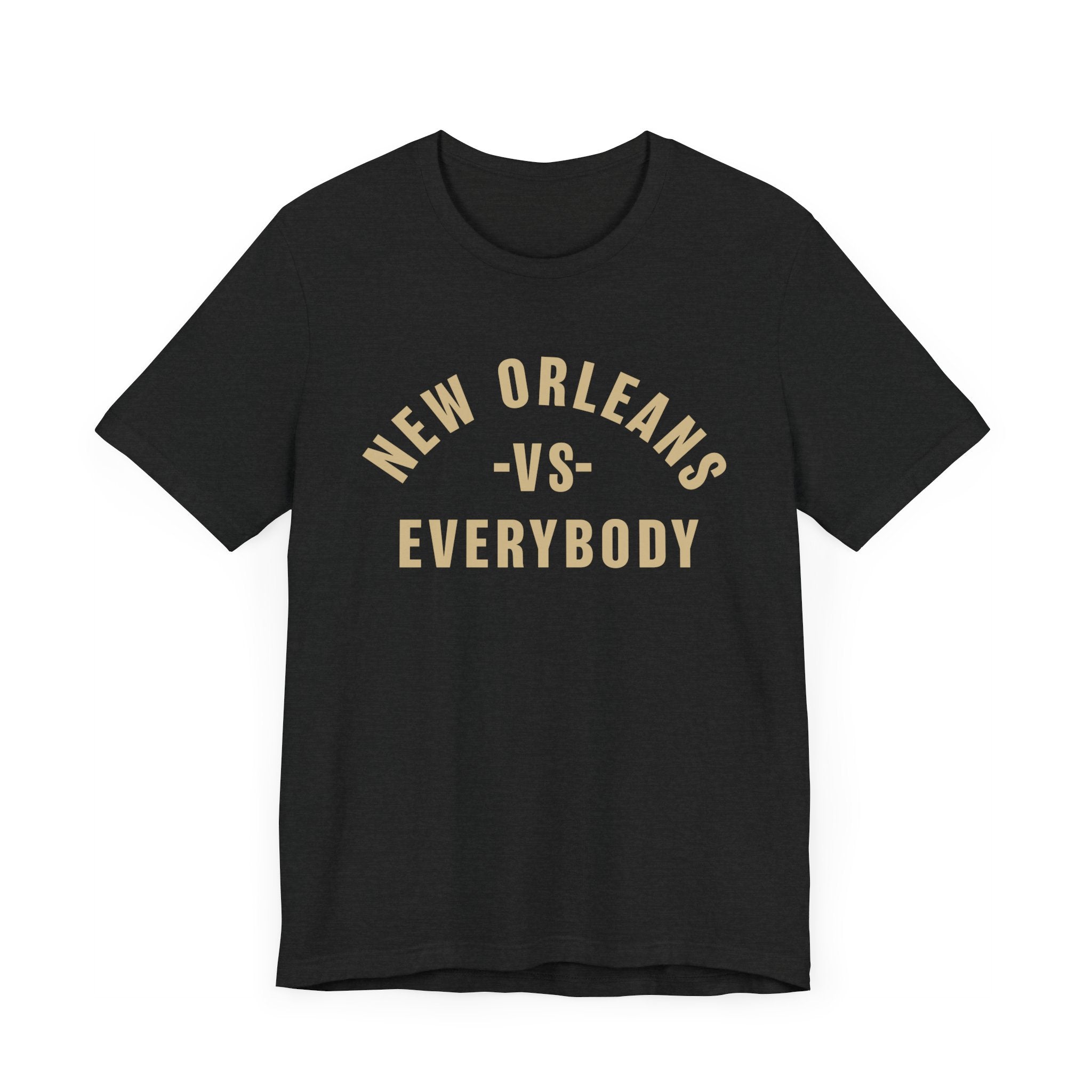 New Orleans vs Everybody Solid Black Blend T-Shirt