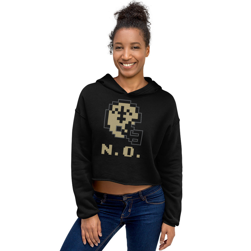 Saints Tecmo Bowl Crop Hoodie